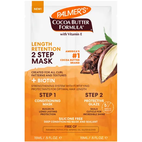Palmer's Cocoa Butter Biotin Length Retention 2 Step Hair Mask 1 oz