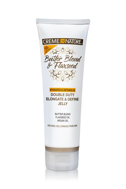 Creme of Nature Curl Elongater Butter Blend Argan Oil Flaxseed Oil Curl Jelly