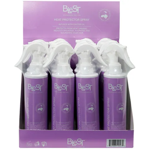 (12-pack) Heat Protector Spray with Castor Oil for All Hair Types by Blest
