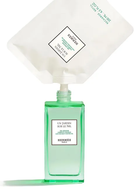Hermes Un Jardin Sur Le Nil Hair and Body Shower Gel Refillable Shower Gel