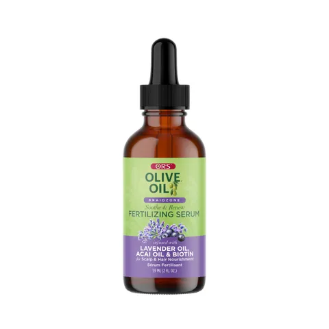 Ors Olive Oil Braidzone Fertilizing Serum With Lavender Acai Biotin for Hair