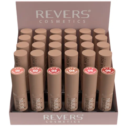 (24-pack) Revers Cosmetics New Nude Lipstick + 6 Tester