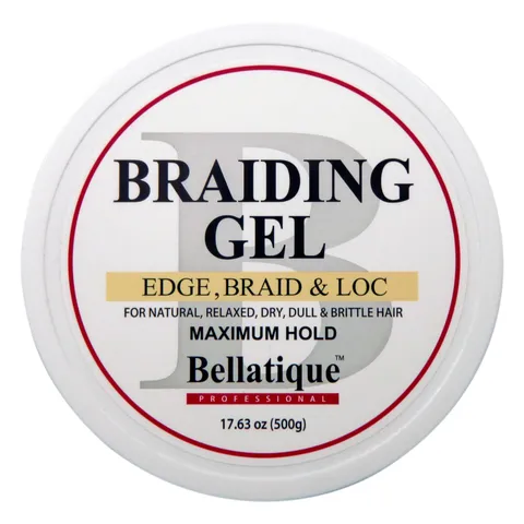 Bellatique Professional Braiding Gel Maximum Hold for Natural Relaxed Dry Dull