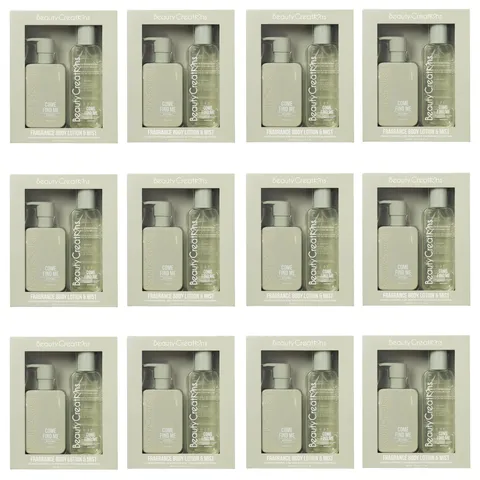 (12-pack) Beauty Creations - Come Find Me Fragrance Body Lotion and Mist Set, Vitamin E, 250 ml, 8.4 oz