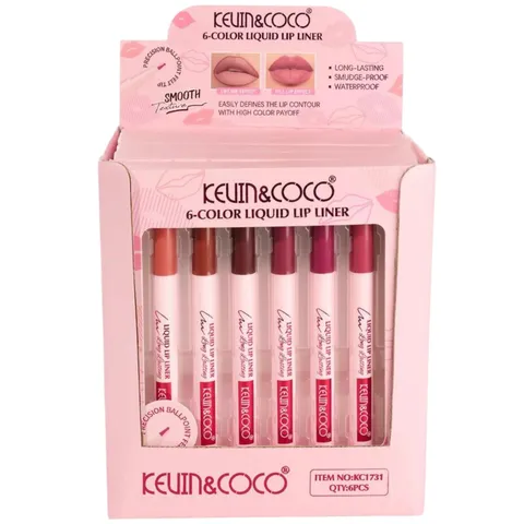 (6-pack) Kevin & Coco 6 Color Liquid Lip Liner (Set)