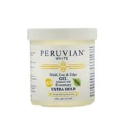 Peruvian White Braid Loc Edge Gel Enhanced W/rosemary Extra Hold 16 oz