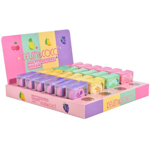 (24-pack) Kevin & Coco Multi-Purpose Cream Lipgloss Blush Cream