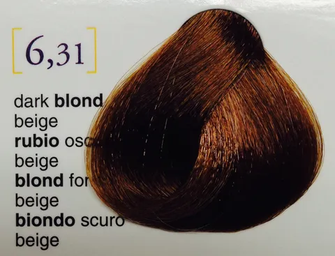 Salerm Salermvison Hair Coloring Cream #6 31 Dark Blonde Beige for