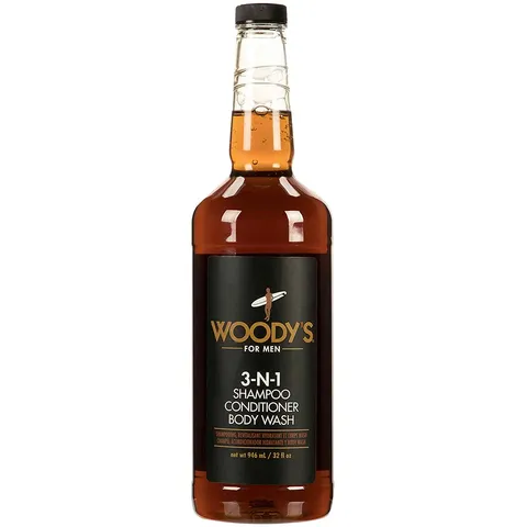 Woody's Body Wash 3 In 1 Shampoo Conditioner Body Wash All In One Cleanser