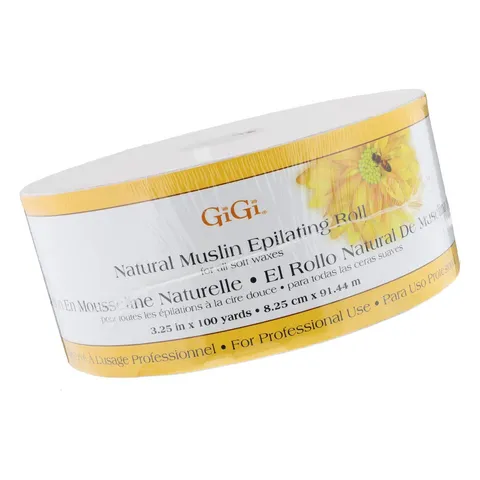 Gigi Epilating Muslin Roll Wax Strips for Hair Removal Natural Muslin Wax Roll