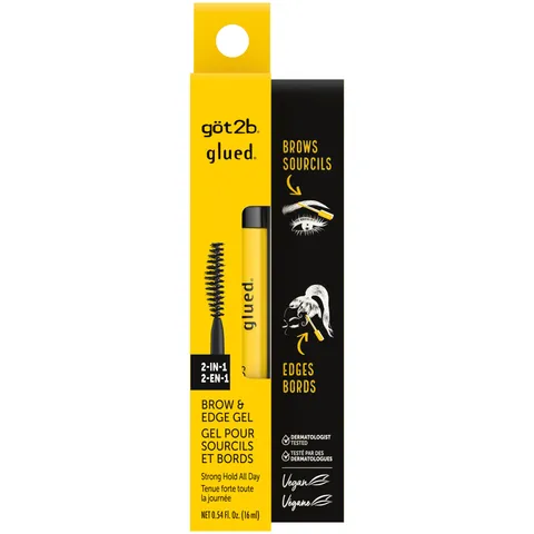 Got2b Glued 2 In 1 Brow Gel Edge Control 0.54 Fl Oz Strong Hold Styling Eyebrow