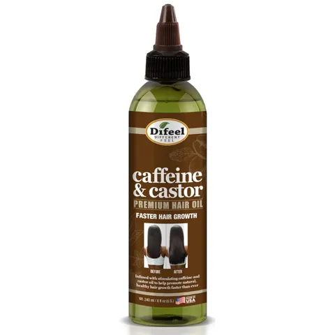 Difeel Caffeine Castor Hair Oil 8 oz