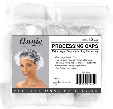 "annie" Extra Large Processing Caps Clear 100 Caps
