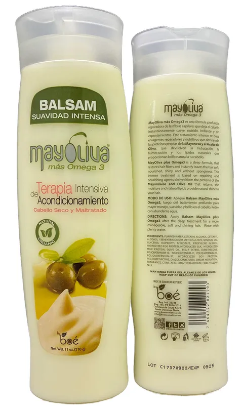 Mayoliva Balsam Suavidad Intensa Deep Conditioning Therapy for Dry Damaged Hair