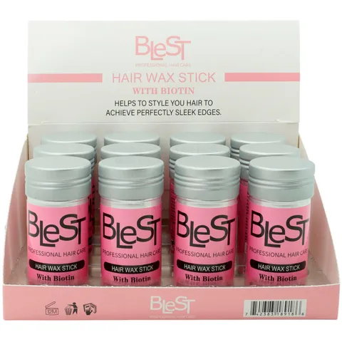 (12-pack) Blest Hair Wax Stick with Biotin 2.7oz 75g