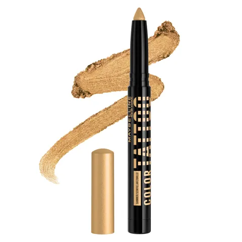 (12-pack) MAYBELLINE Color Tattoo Longwear Multi-Use Eye Shadow Stix, All-In-One Eye Makeup for Up to 24HR Wear, I am Rare (Gold Shimmer), 1 Count