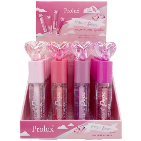 (24-pack) Prolux Heart Pops Lip Gloss