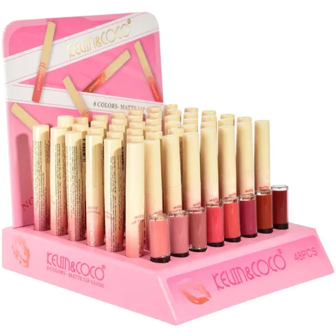 (48-pack) Kevin & Coco 8 Colors Matte Lip Gloss