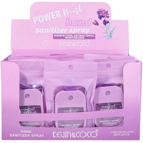 (24-pack) Kevin & Coco Hand Sanitizer Spray Lavender