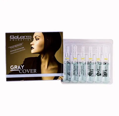 Salerm Gray Cover Hair Treatment Serum for Grey Coverage Boosts Color