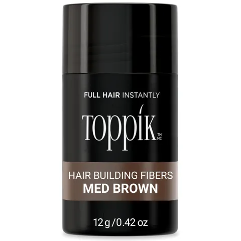 Toppik Hair Building Fibers Medium Brown 12g Fill In Fine or Thinning Hair