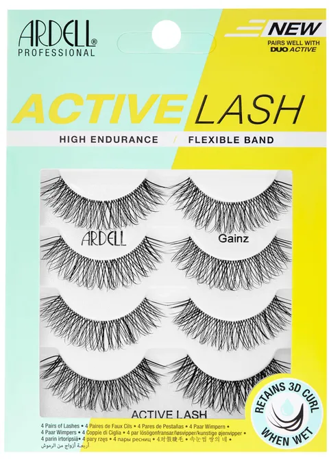Ardell Active Gainz Lashes Sweat Proof Long Lasting Wispy Lashes Comfortable