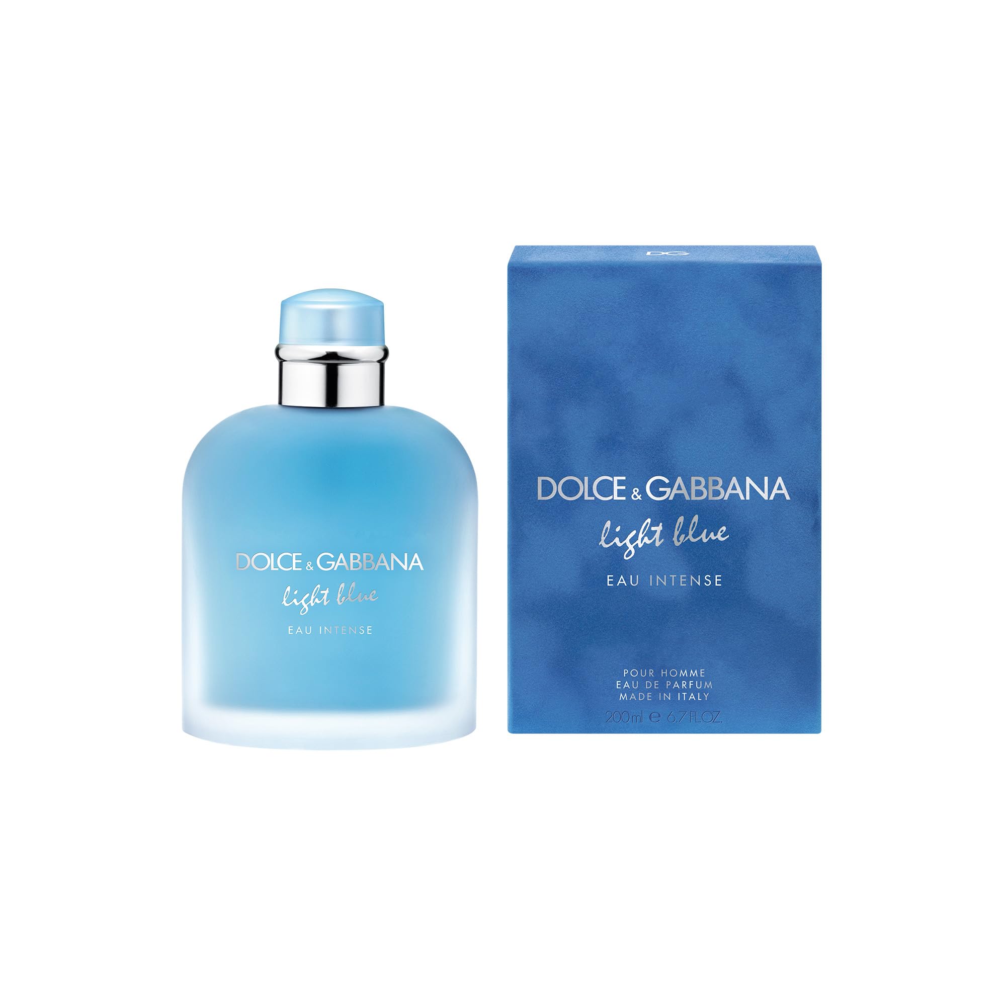 Dolce Gabbana Light Blue Pour Homme Eau Intense Parfum For Men 6.7 oz - Thumbnail 1