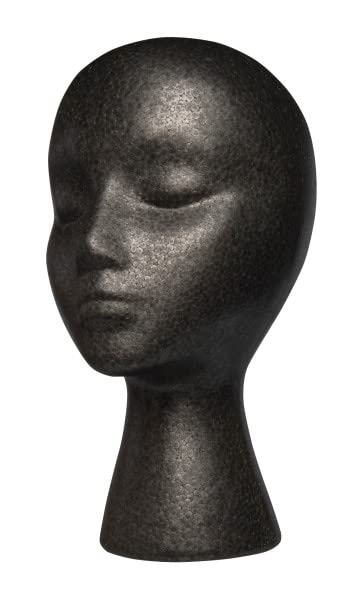 Diane Styrofoam Head Black Des002 - Thumbnail 2