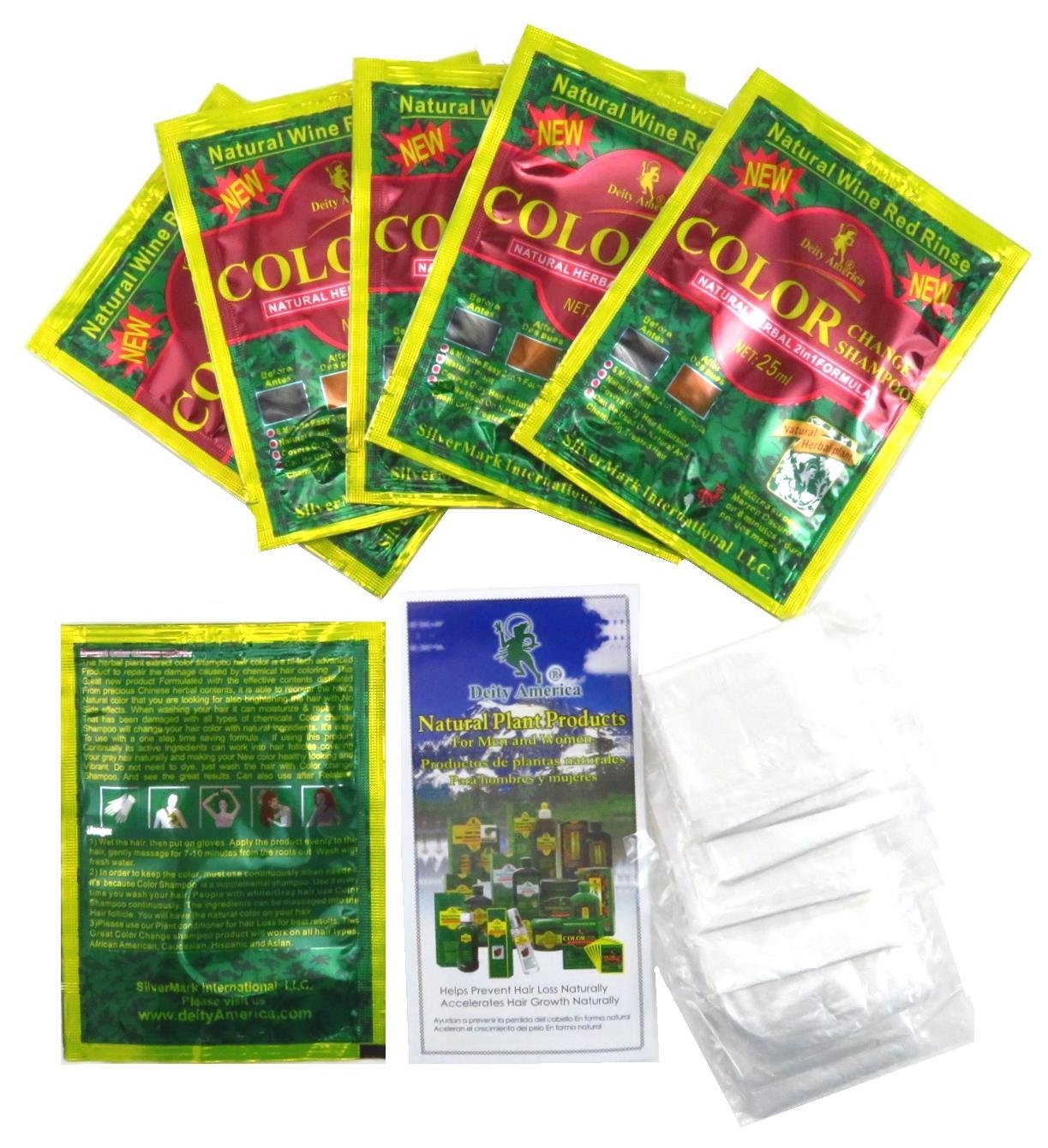 Diety Shampoo Natural Herbal Color Change Kit Wine Red - Thumbnail 2