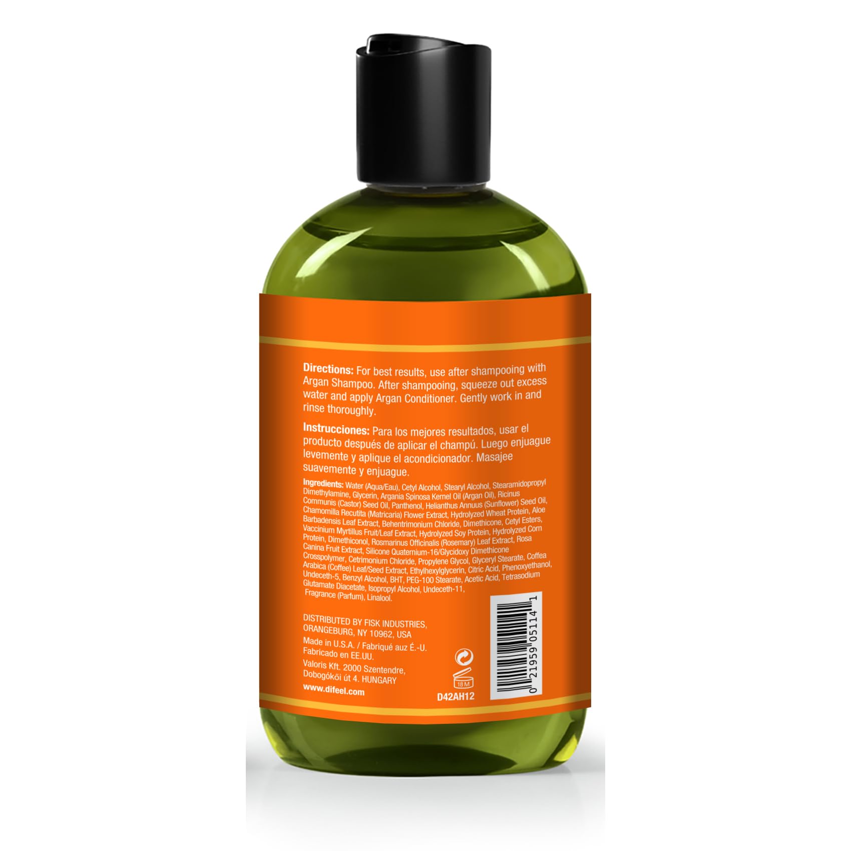 Difeel Argan Hydrating Conditioner . Natural Argan Oil Conditioner Hydrating - Thumbnail 2