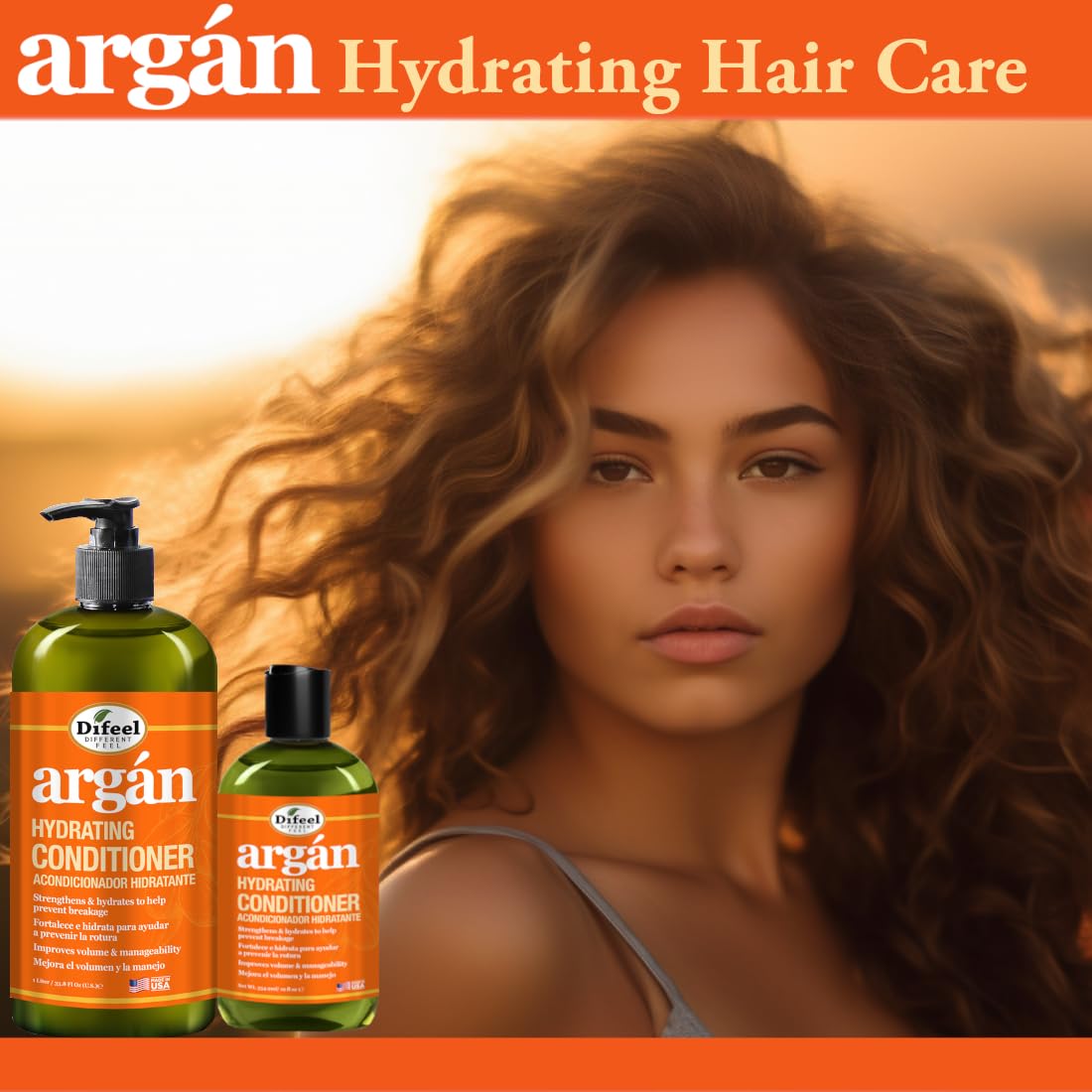 Difeel Argan Hydrating Conditioner . Natural Argan Oil Conditioner Hydrating - Thumbnail 3