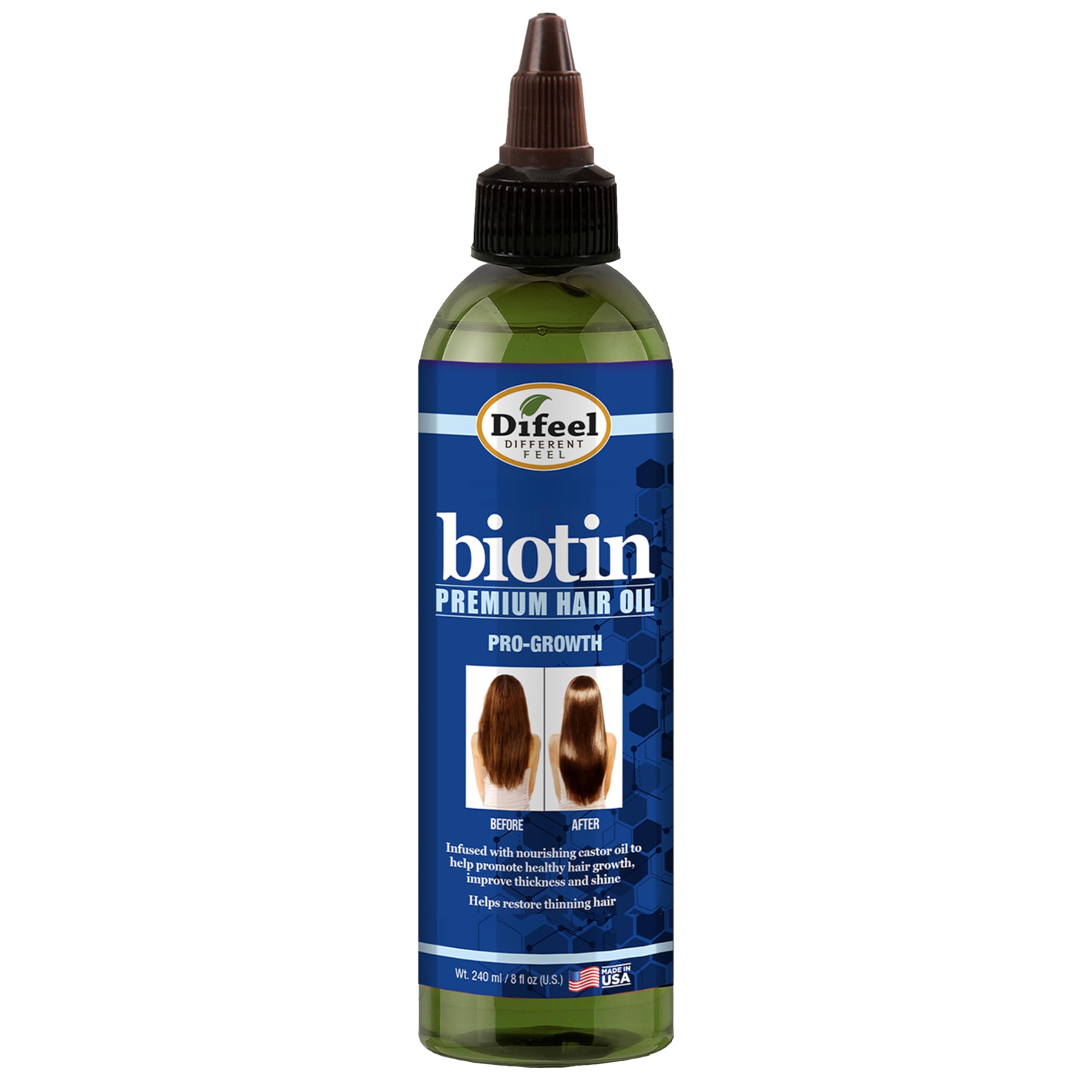 Difeel Biotin Progrowth Hair Oil . 8 oz