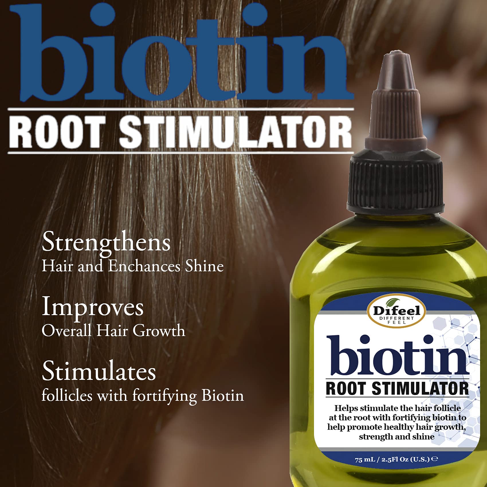 Difeel Biotin Root Stimulator . Follicle Stimulator for Hair Growth 2.5 oz - Thumbnail 3