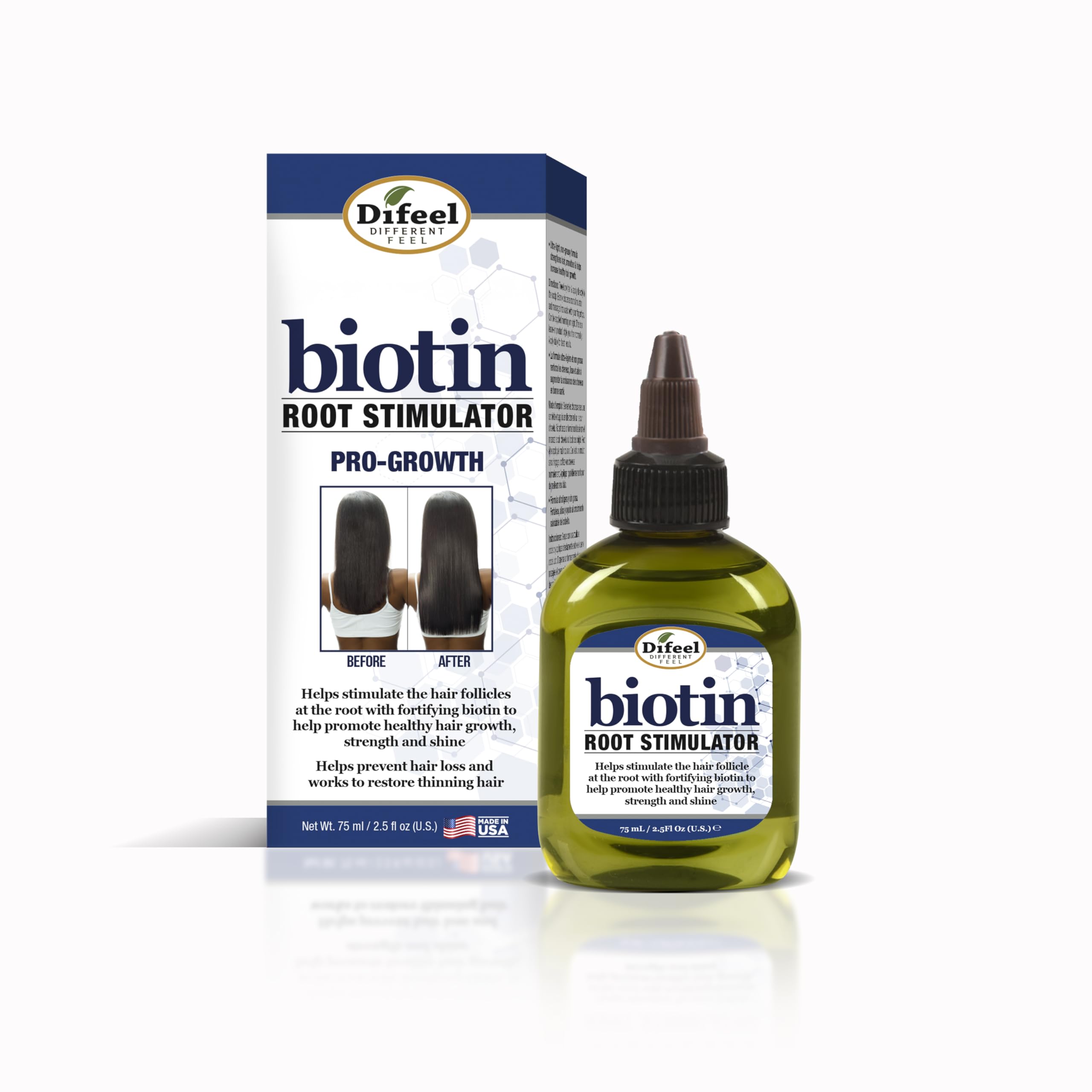 Difeel Biotin Root Stimulator . Follicle Stimulator for Hair Growth 2.5 oz