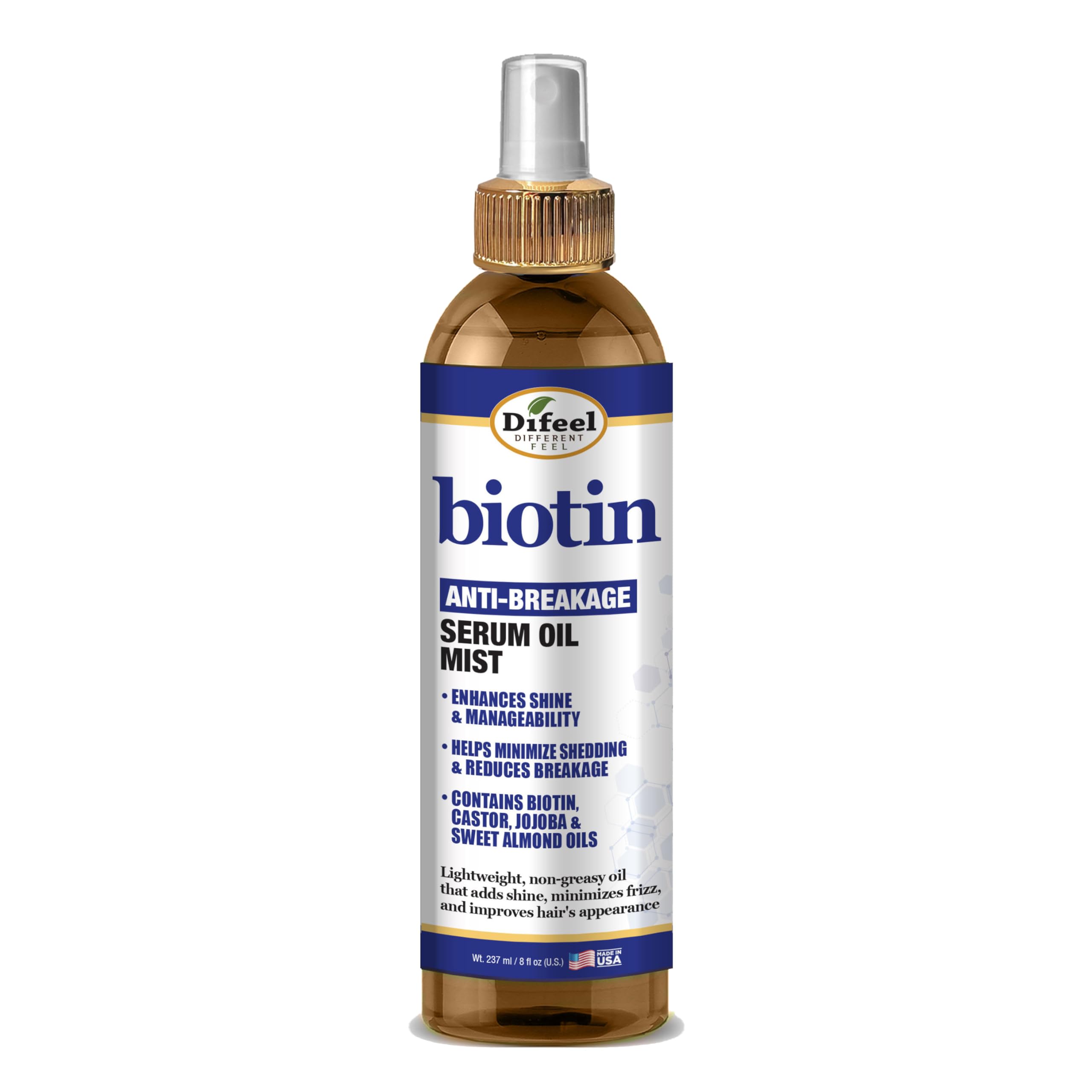 Difeel Biotin Anti Breakage Serum Oil Mist . Nourishing Anti Frizz Serum - Thumbnail 1