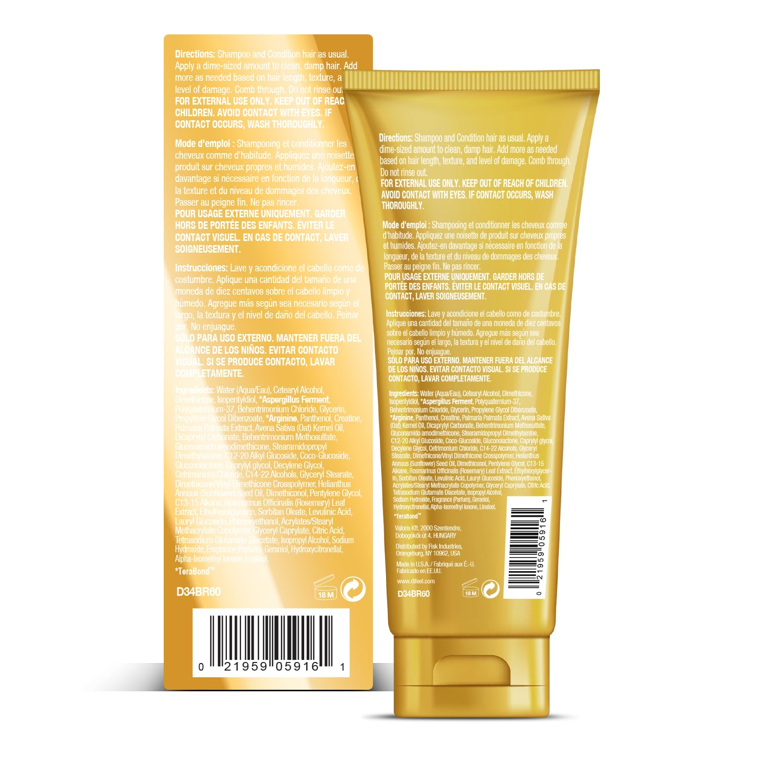 Difeel Bond Repair Leave In Hair Treatment for Severely Damaged Hair . Deep - Thumbnail 1