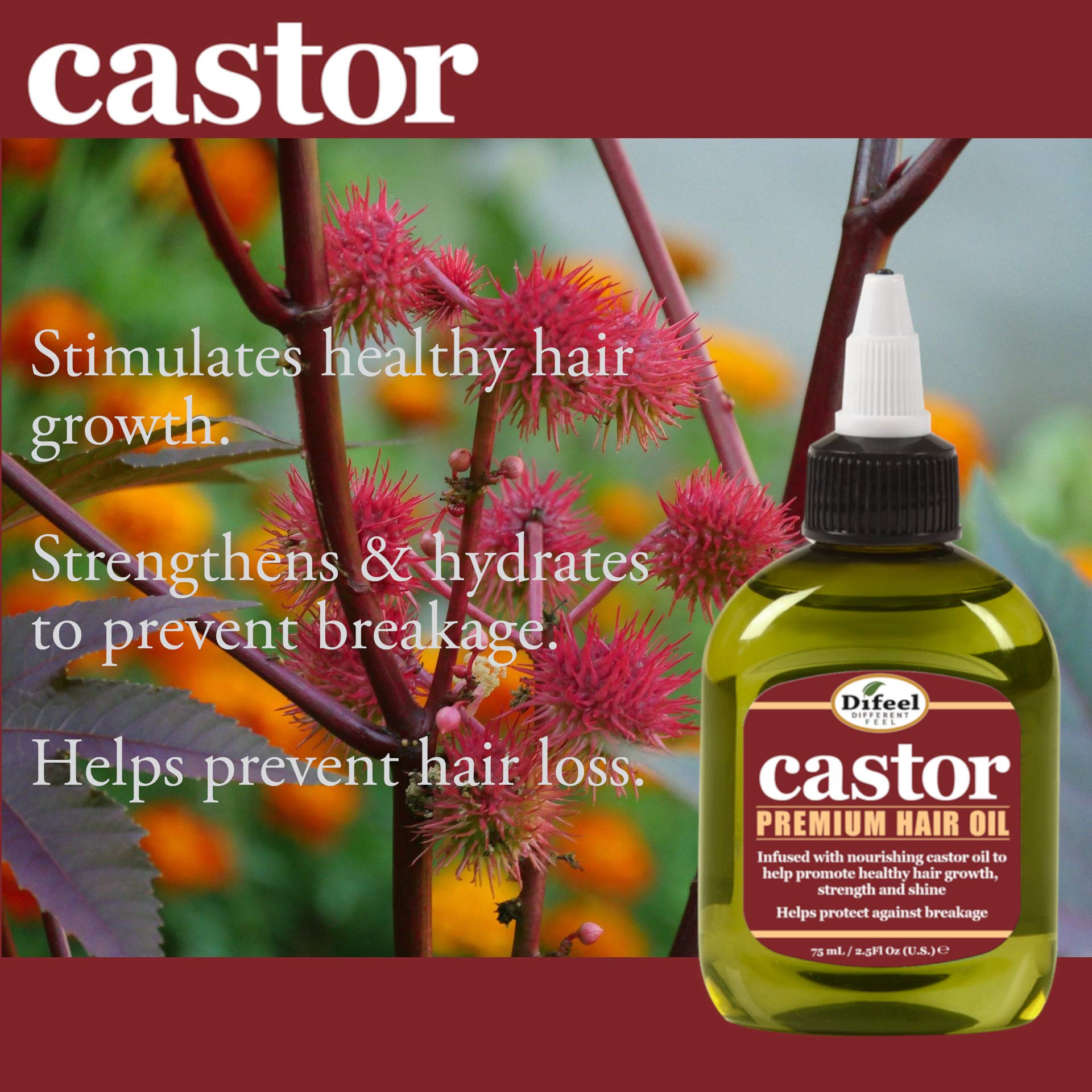 Difeel Castor Pro Growth Hair Oil . Made With Natural Castor Oil for Hair - Thumbnail 3
