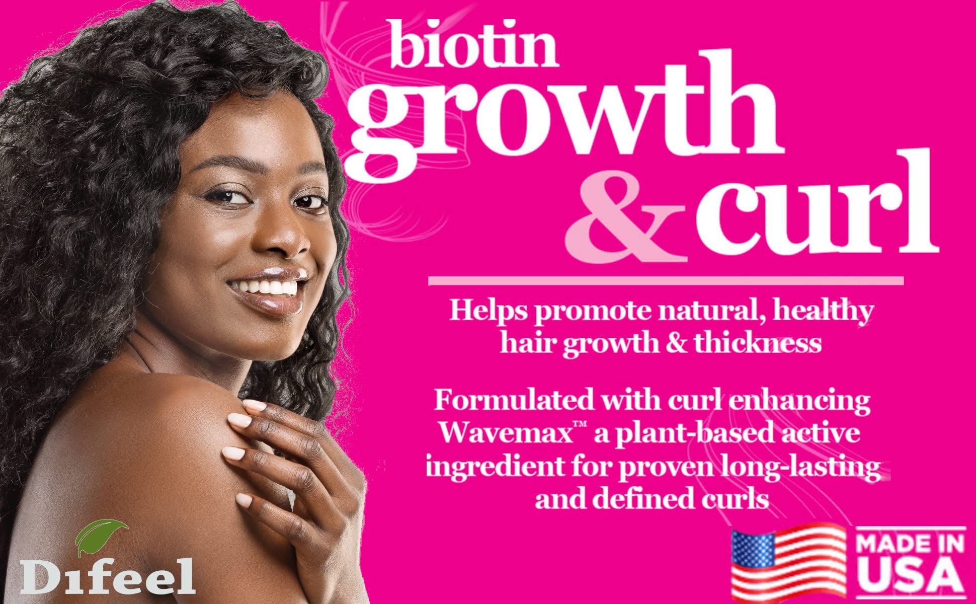 Difeel Growth Curl Biotin Hair Oil . 8 oz - Thumbnail 3