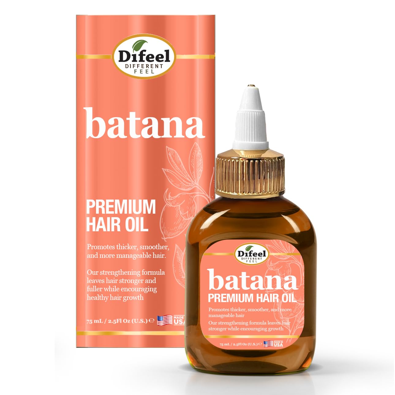 Difeel Batana Hair Oil Batana Hair Oil Nourishing Batana Hair Growth Oil 2.5 oz - Thumbnail 3