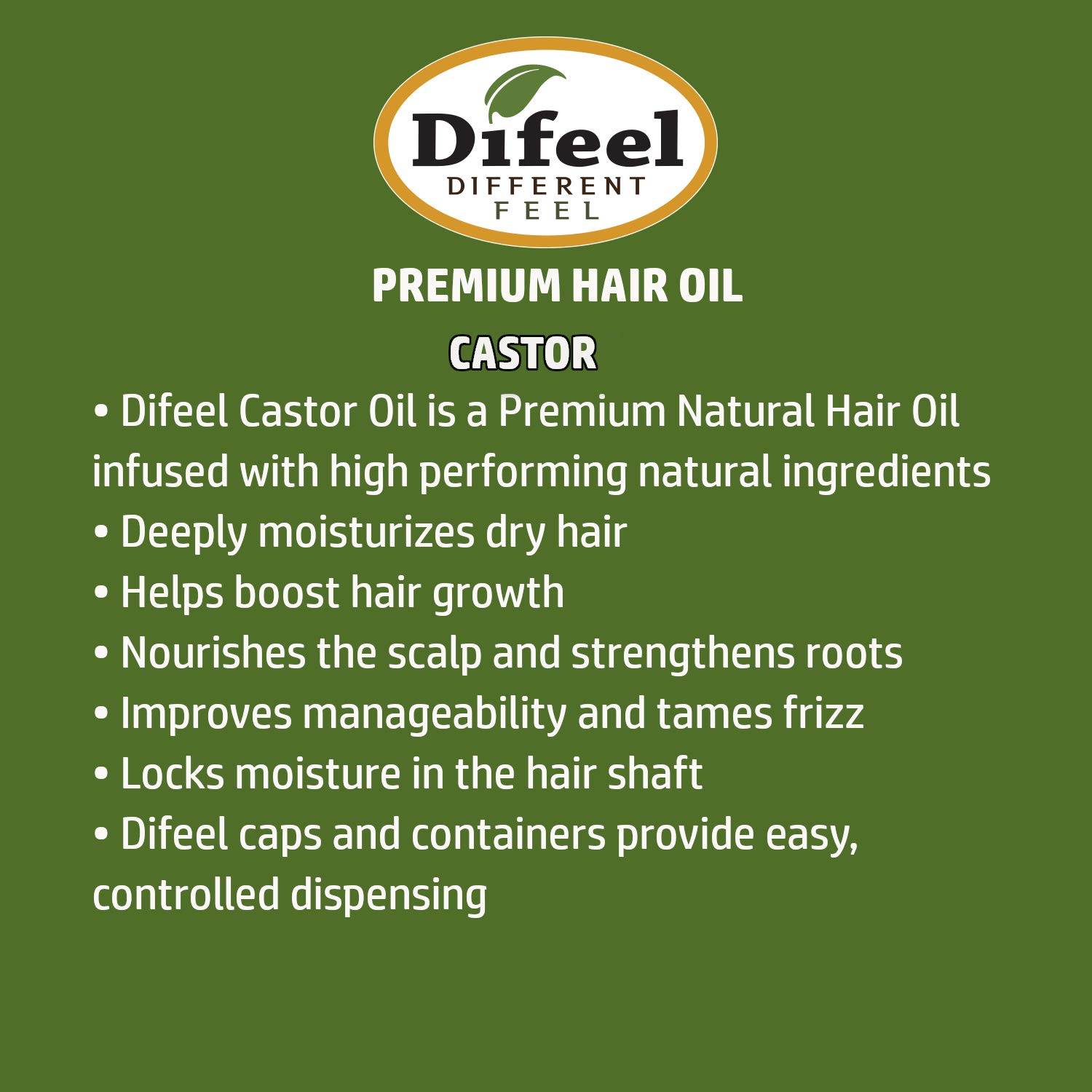 Difeel Mega Care Castor Oil Natural Castor Oil for Hair Growth 2.5 oz - Thumbnail 2