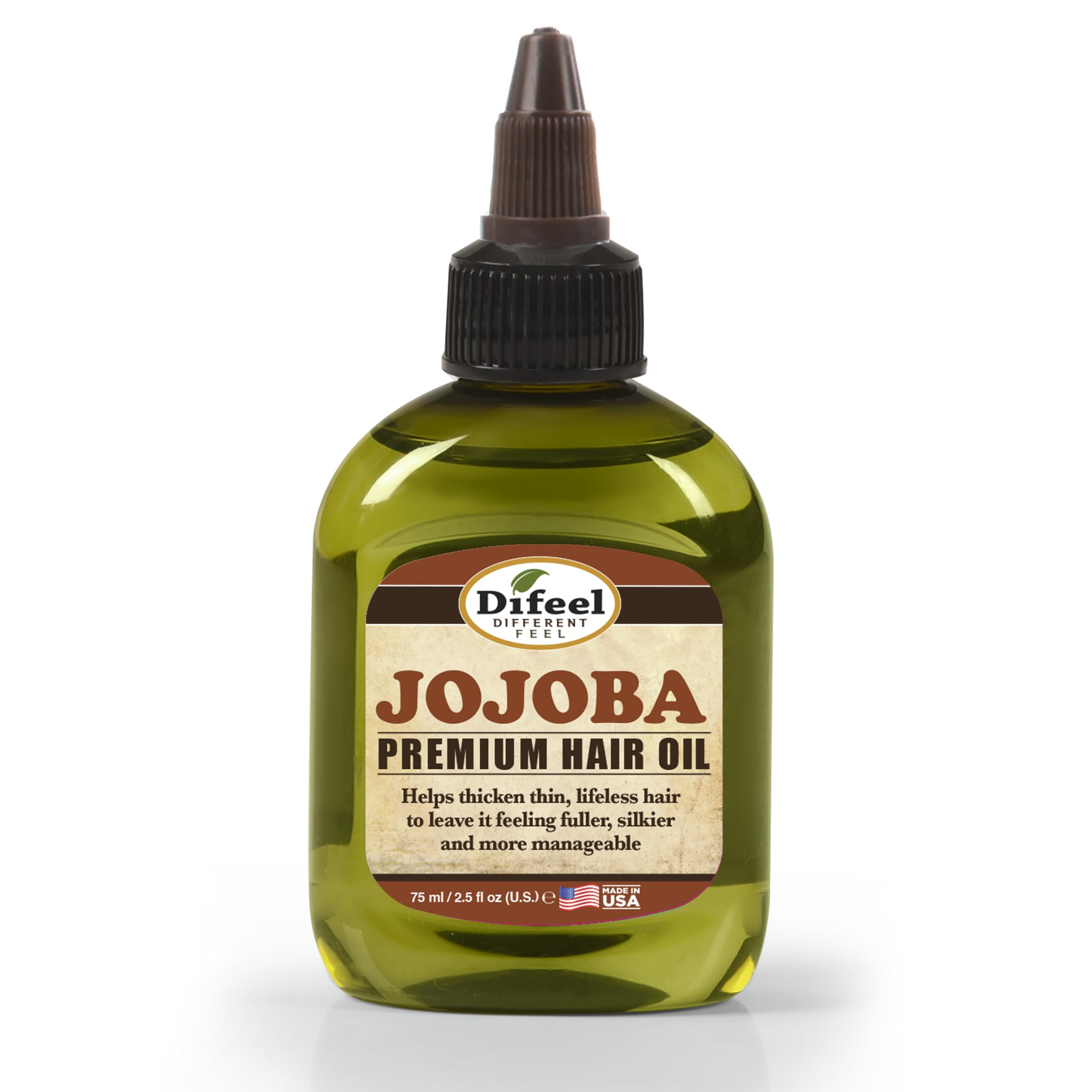Difeel Natural Hair Oil Jojoba Oil 2.5 oz