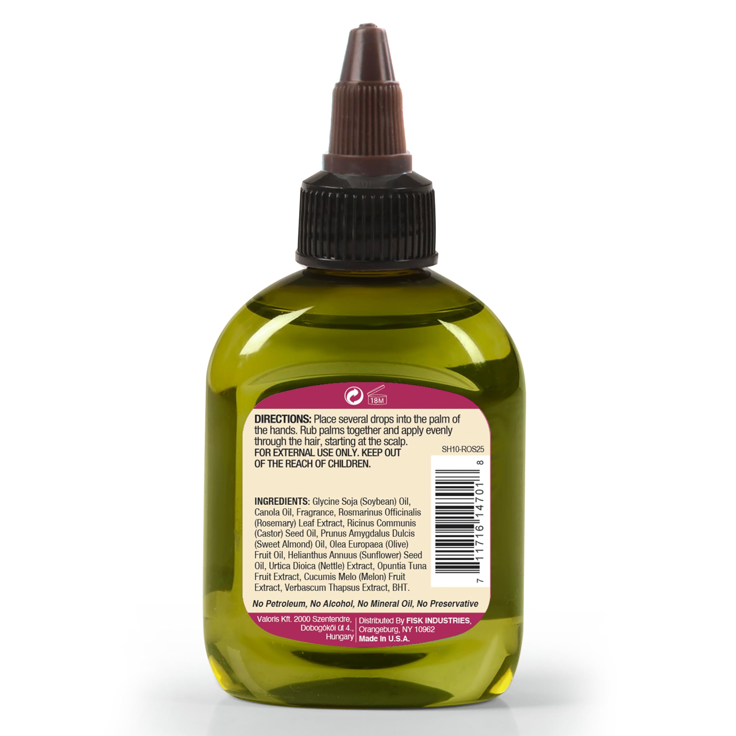 Difeel Rosemary Hair Oil . Rosemary Oil Hair Treatment 2.5 oz - Thumbnail 2