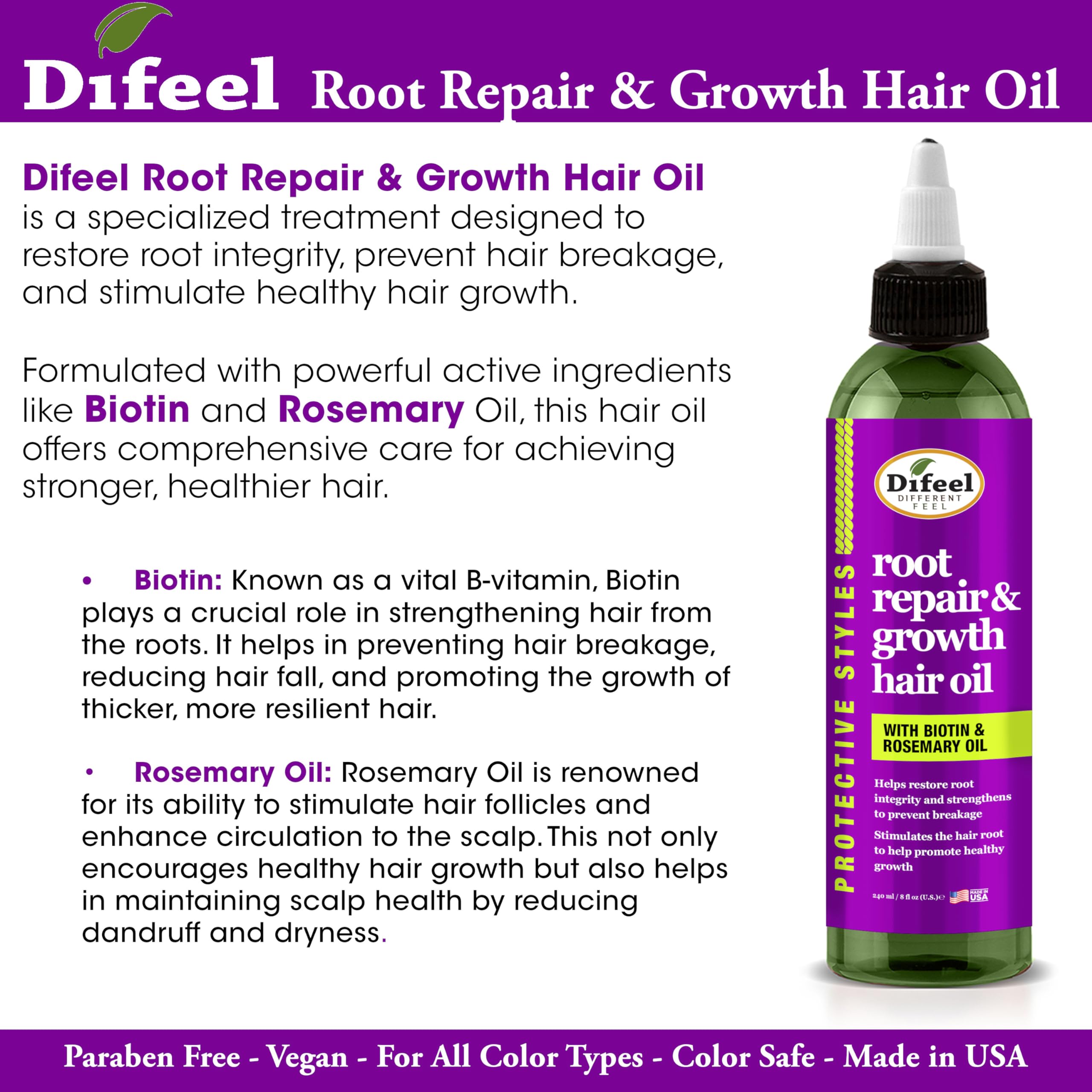 Difeel Protective Styles Root Repair and Growth Hair Oil With Biotin and - Thumbnail 3