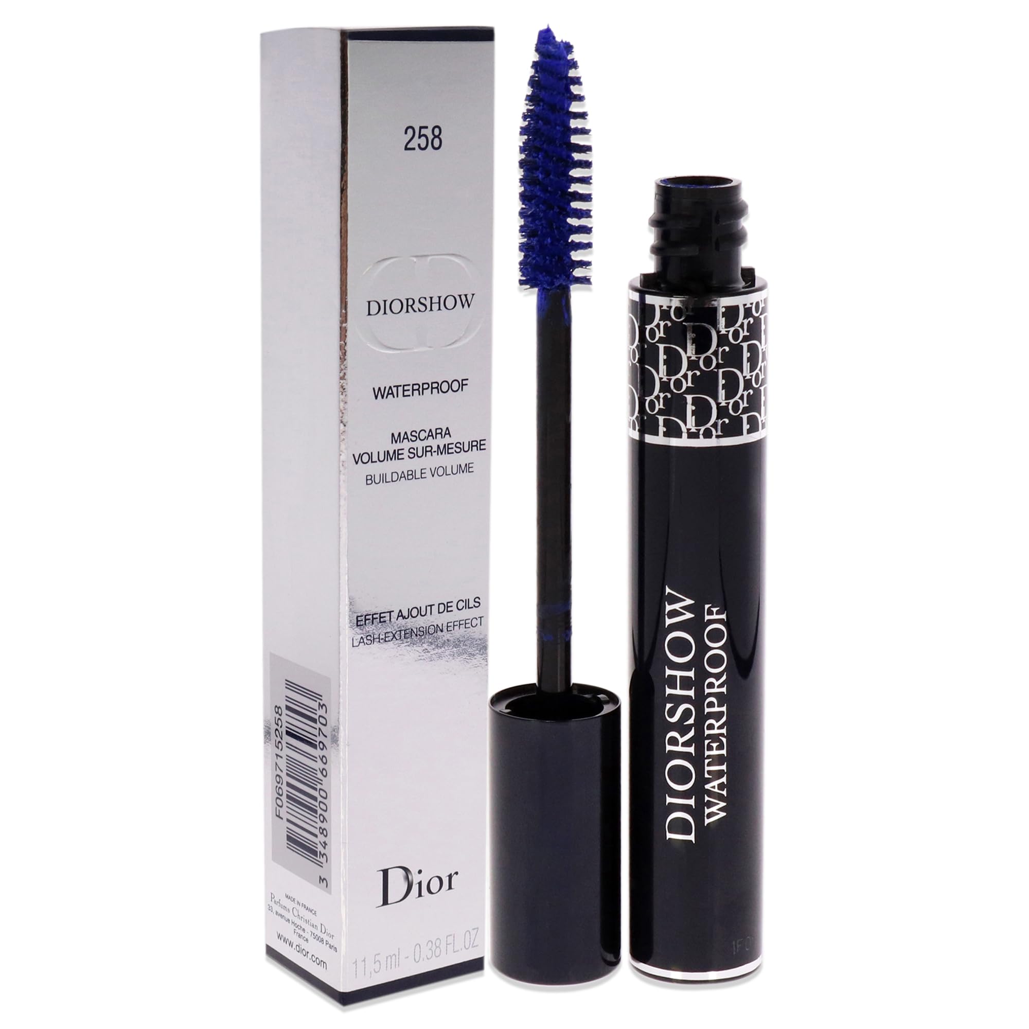 Christian Dior Show Waterproof Backstage Makeup Mascara No. 258 Catwalk Blue - Thumbnail 3