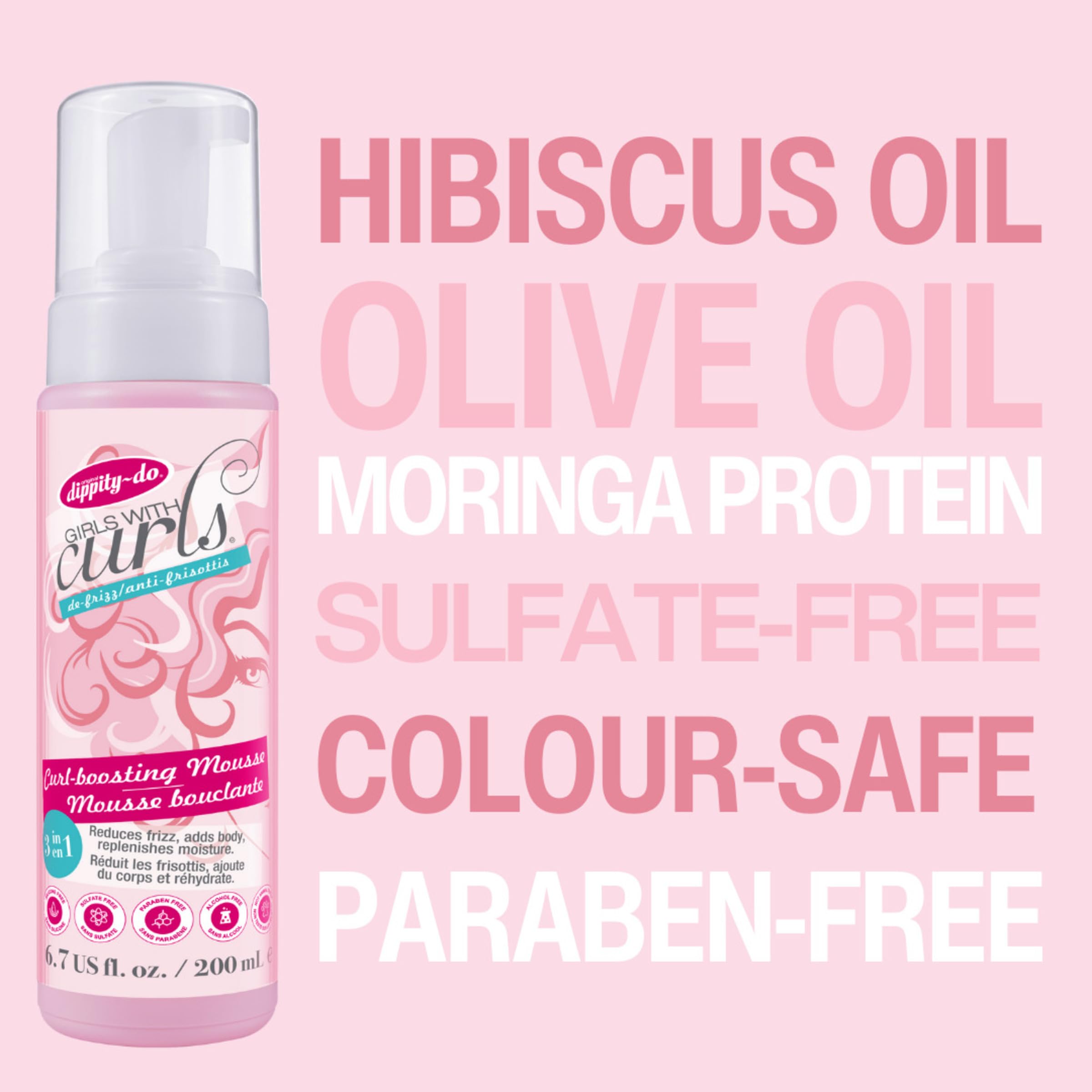 Dippity Do Girls With Curls Curl Enhancing Mousse Light 3 In 1 Defining Foaming - Thumbnail 3