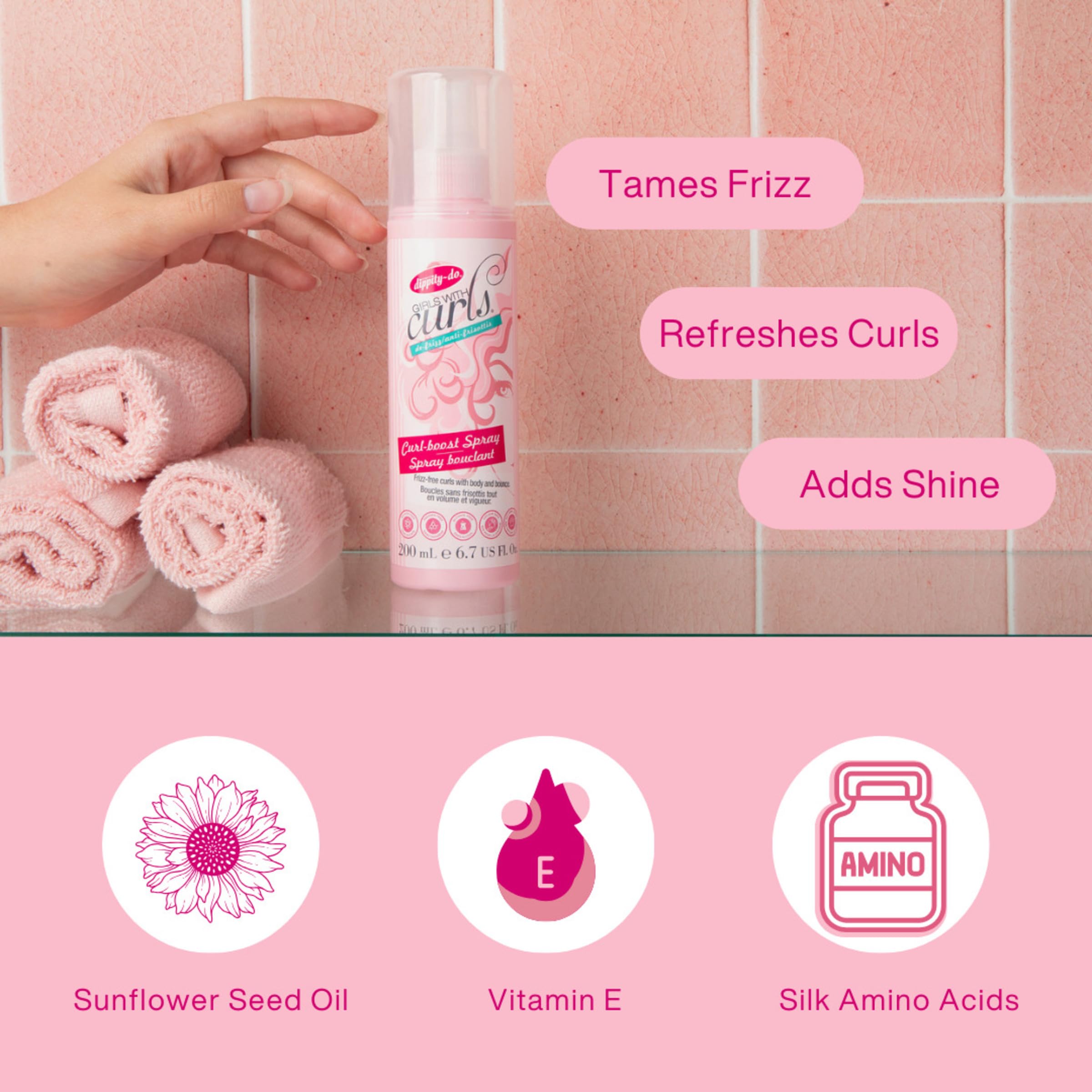 Dippity Do Girls With Curls de Frizz Curl Boost Light 3 In 1 Hair for - Thumbnail 2