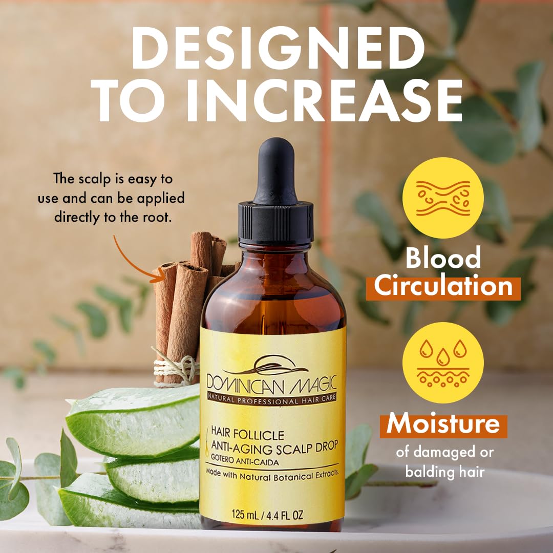 Dominican Magic Hair Follicle Anti Aging Scalp Drop Hair Tonic With Rosemary - Thumbnail 3