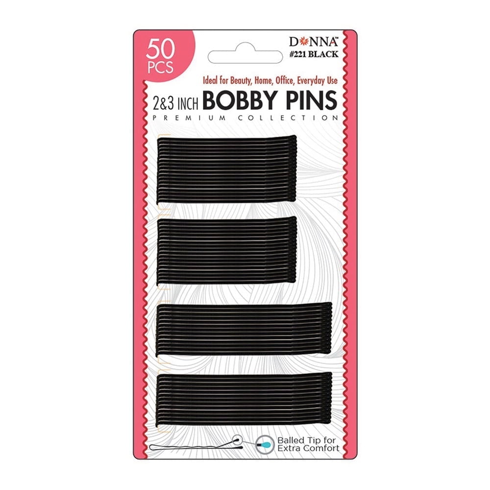 Donna 2 and 3 Inch Bobby Pins 221 Black 50 Ea