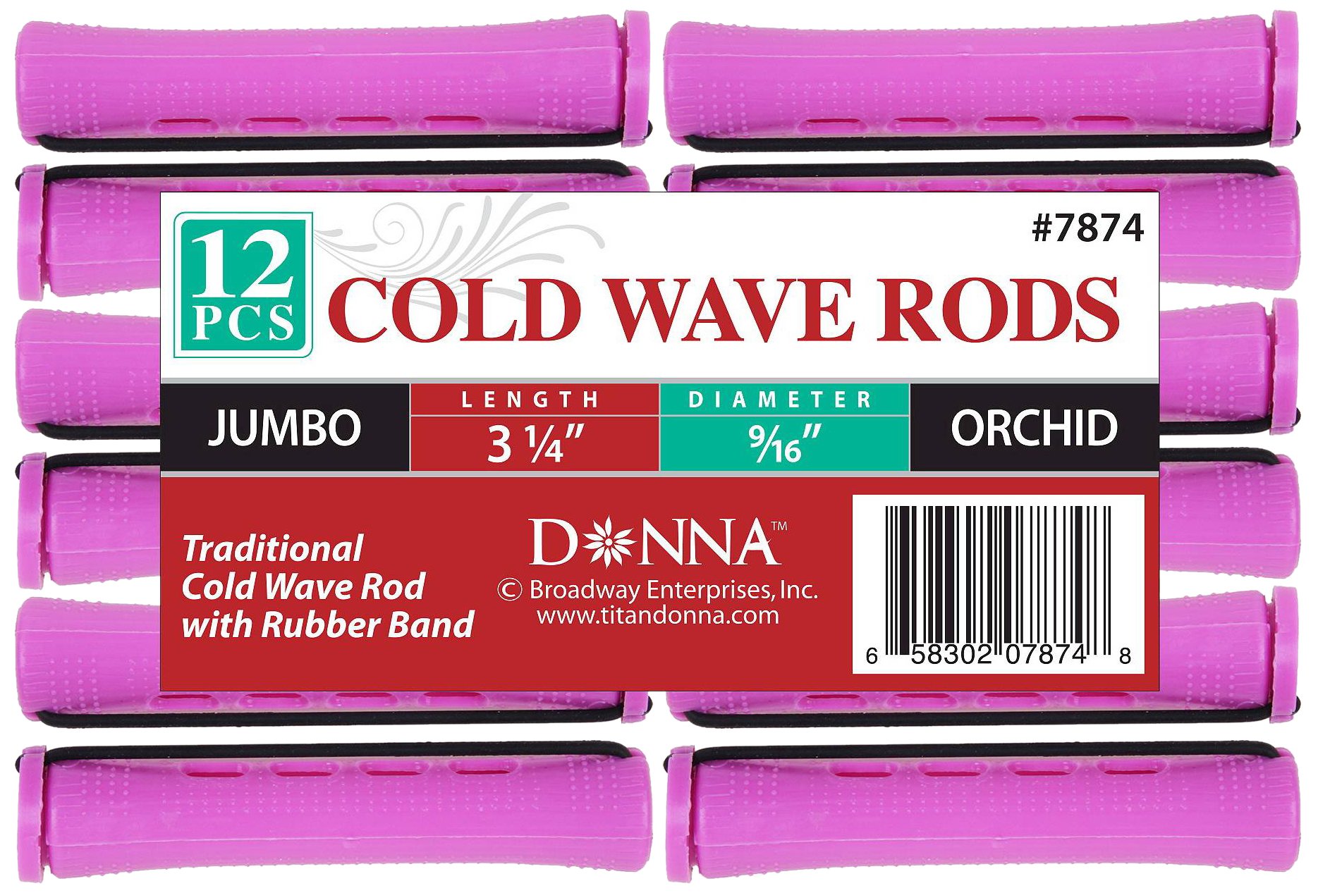 Donna Collection Cold Wave Jumbo Rods Pink