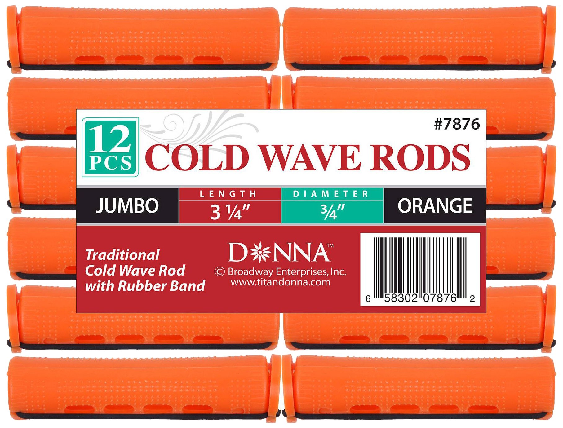 Donna Collection Cold Wave Jumbo Rods Orange